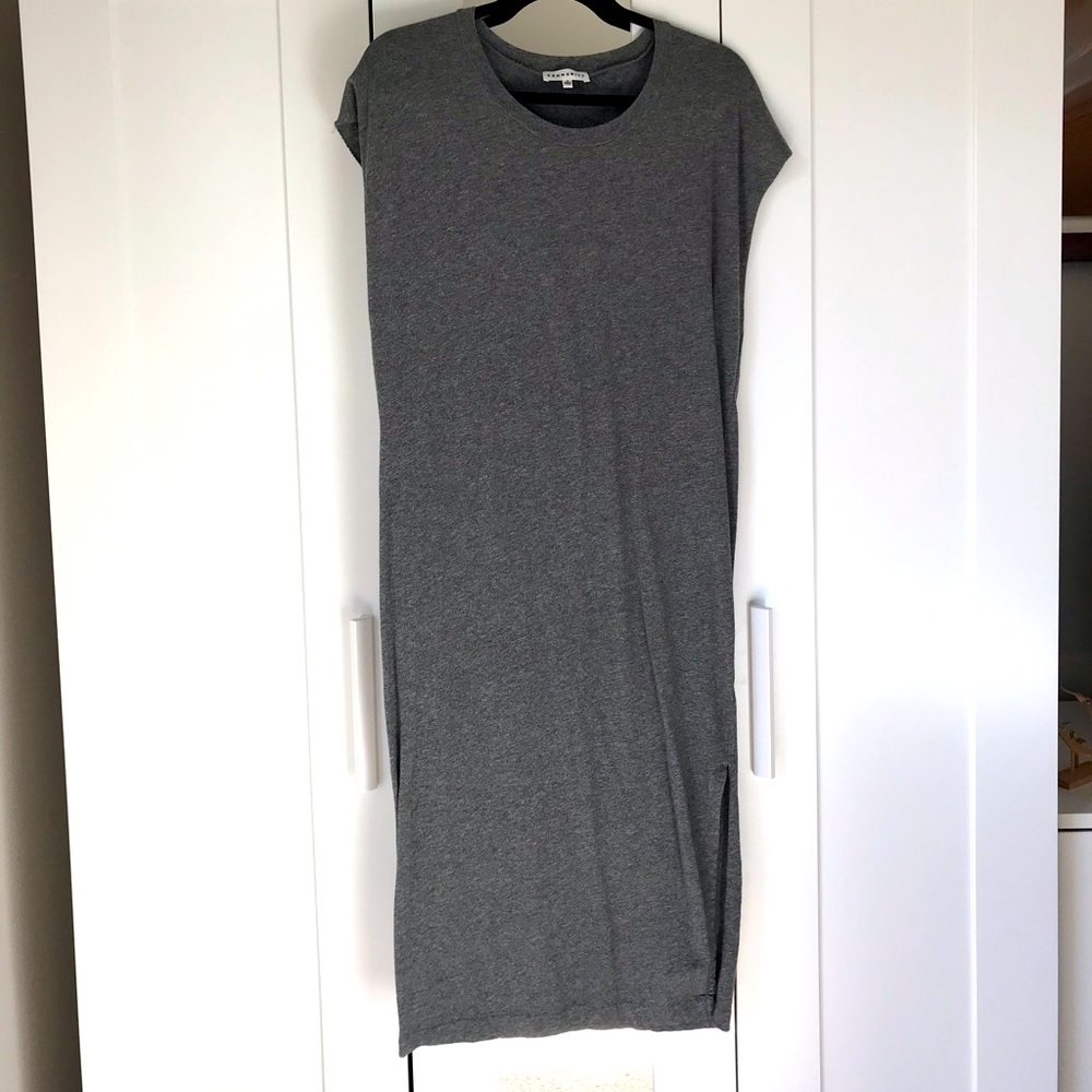 NWOT Aritzia Community Sleeveless Midi Dress in Heather Grey